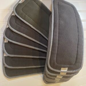 AlVABABY 12pcs Cloth Diaper Inserts,5-Layer Inserts,Reusable Liners,charcoal